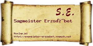 Sagmeister Erzsébet névjegykártya